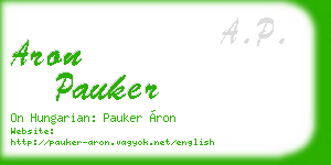 aron pauker business card